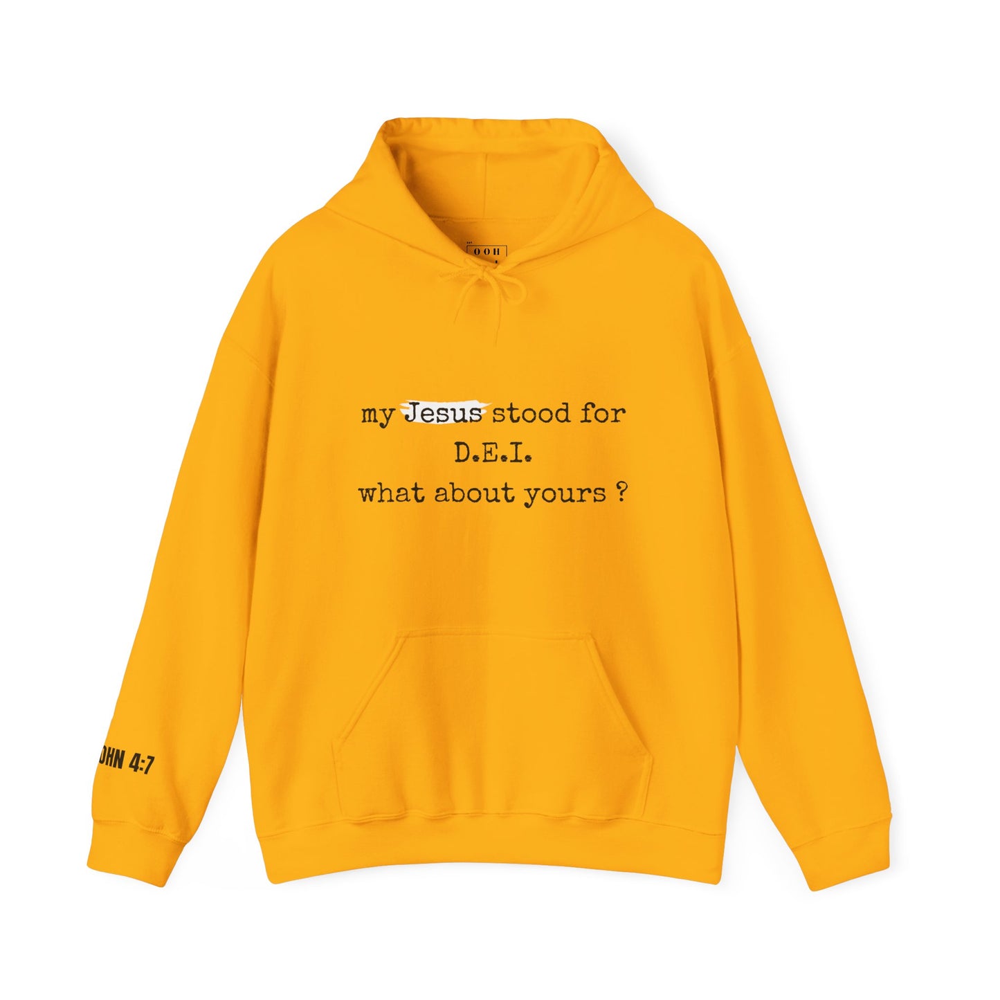Faith-Inspired Unisex Hooded Sweatshirt - "My Jesus Stood for D.E.I. What About Yours?"