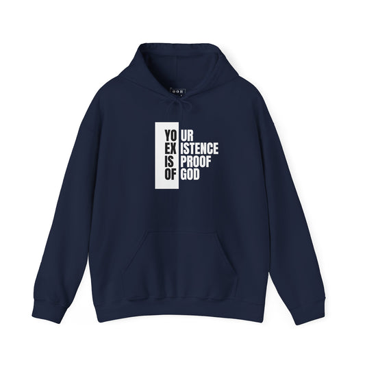 "Your Existence is Proof of God" Unisex Heavy Blend™ Hooded Sweatshirt