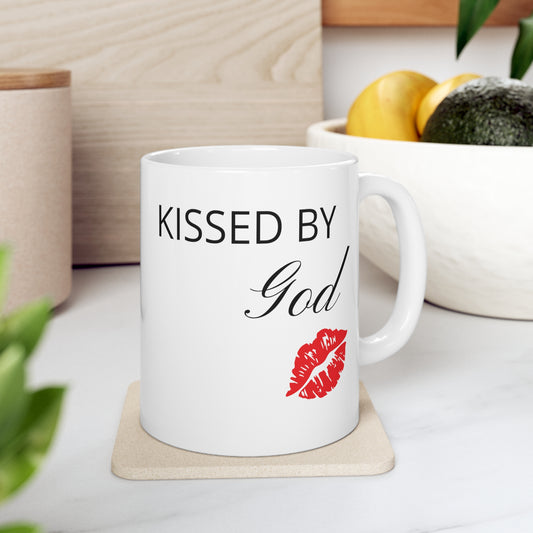 Kissed by God Ceramic white Mug 11oz