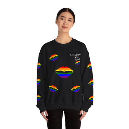 Kissed by God Rainbow Lips Crewneck Sweatshirt - (Limited Edition)